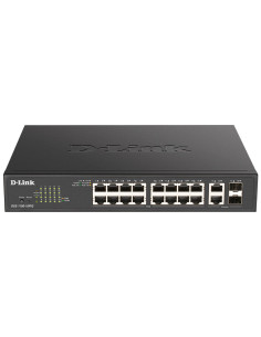 D-Link Dgs-1100-18Pv2 Przełącznik Sieciowy Zarządzany L2 Gigabit Ethernet (10/100/1000) Obsługa Poe 1U Czarny