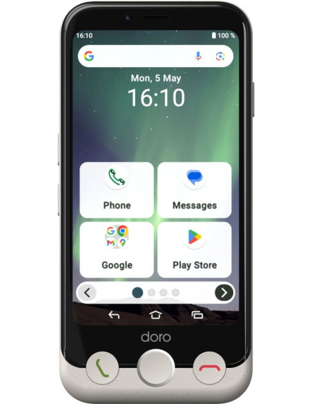 Doro Aurora A10 11,4 Cm (4.5") Dual Sim Android 14 4G Usb Type-C 4 Gb 64 Gb 3000 Mah Czarny, Biały