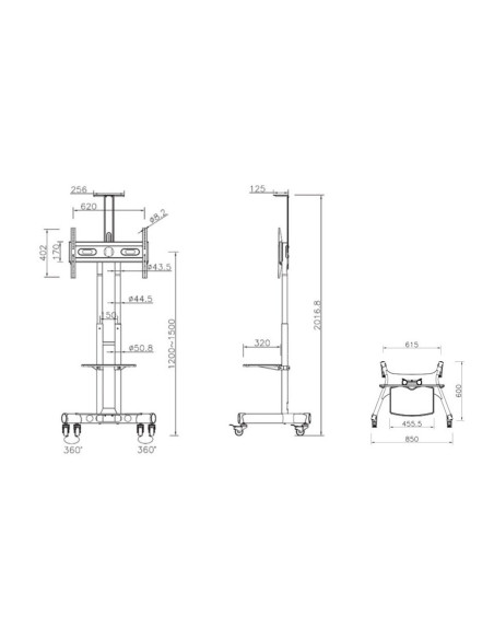 Multibrackets 2319 Uchwyt Do Telewizorów 152,4 Cm (60") Czarny