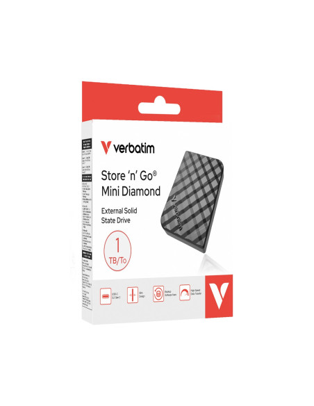 Verbatim Store 'N' Go Mini Diamond 1 Tb Usb Type-C 3.2 Gen 2 (3.1 Gen 2) Czarny