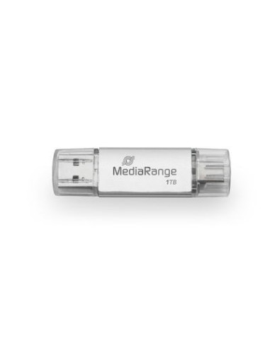 Mediarange Mr941-1 Pamięć Usb 1 Tb Usb Type-A / Usb Type-C 3.2 Gen 1 (3.1 Gen 1) Srebrny