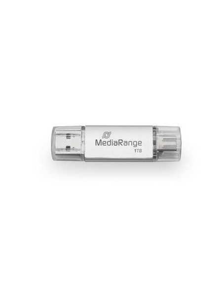 Mediarange Mr941-1 Pamięć Usb 1 Tb Usb Type-A / Usb Type-C 3.2 Gen 1 (3.1 Gen 1) Srebrny
