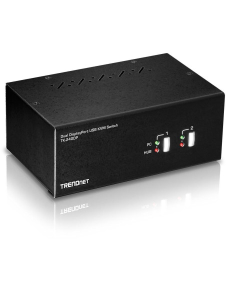 2-Portowy Przełącznik Displayport Trendnet Kvm Z Koncentratorem Audio Usb 2.0