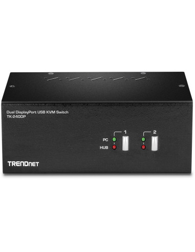 2-Portowy Przełącznik Displayport Trendnet Kvm Z Koncentratorem Audio Usb 2.0