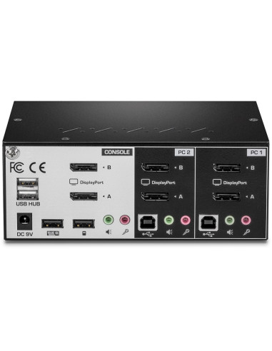 2-Portowy Przełącznik Displayport Trendnet Kvm Z Koncentratorem Audio Usb 2.0