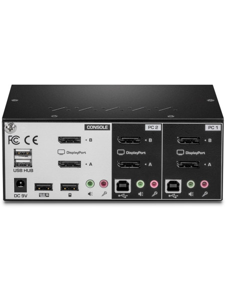 2-Portowy Przełącznik Displayport Trendnet Kvm Z Koncentratorem Audio Usb 2.0