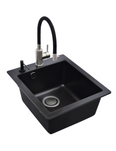 Sink Simplexsqs100+Mixer+Disp Black