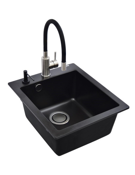Sink Simplexsqs100+Mixer+Disp Black