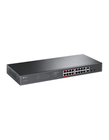 Tp-Link Tl-Sl1218Mp Przełącznik Sieciowy Nie Zarządzany Fast Ethernet (10/100) Obsługa Poe Czarny