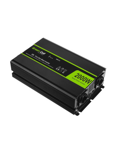 Green Cell Przetwornica Inv11 12V-230V 2000W/4000W Czysta Sinusoida