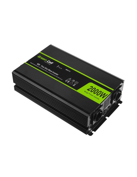 Green Cell Przetwornica Inv11 12V-230V 2000W/4000W Czysta Sinusoida
