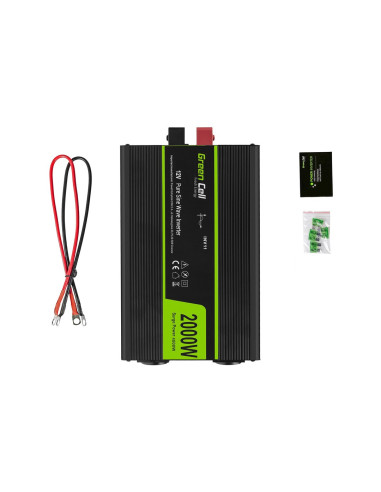 Green Cell Przetwornica Inv11 12V-230V 2000W/4000W Czysta Sinusoida