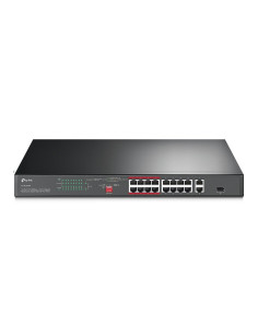 Tp-Link Tl-Sl1218P Przełącznik Sieciowy Nie Zarządzany Gigabit Ethernet (10/100/1000) Obsługa Poe 1U Czarny