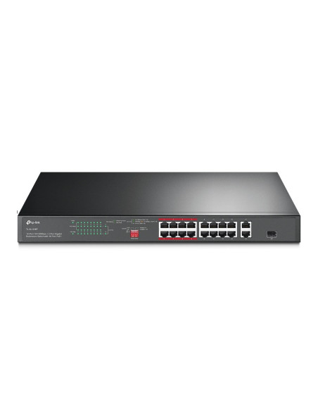 Tp-Link Tl-Sl1218P Przełącznik Sieciowy Nie Zarządzany Gigabit Ethernet (10/100/1000) Obsługa Poe 1U Czarny