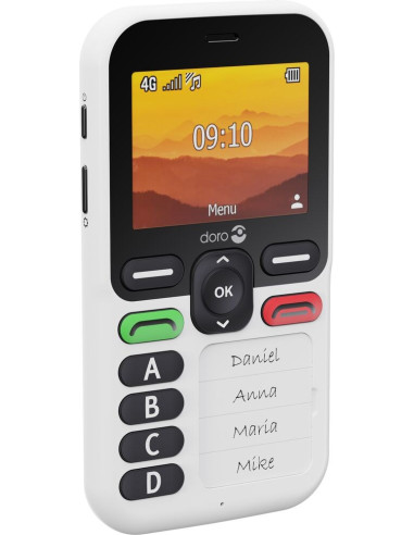Doro Leva X10 6,1 Cm (2.4") 117 G Czarny, Biały Telefon Dla Seniora