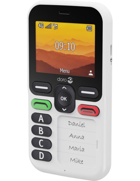 Doro Leva X10 6,1 Cm (2.4") 117 G Czarny, Biały Telefon Dla Seniora