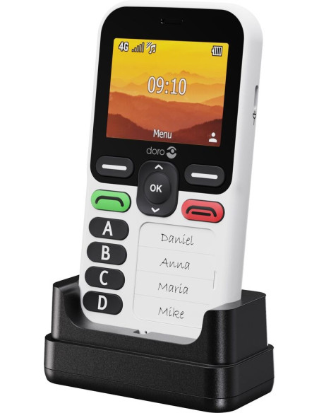Doro Leva X10 6,1 Cm (2.4") 117 G Czarny, Biały Telefon Dla Seniora
