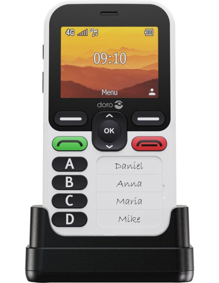 Doro Leva X10 6,1 Cm (2.4") 117 G Czarny, Biały Telefon Dla Seniora