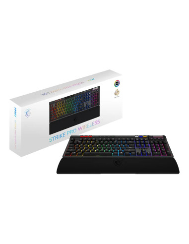 Msi Strike Pro Wireless Klawiatura Gaming Usb + Bluetooth Qwerty Us English Czarny