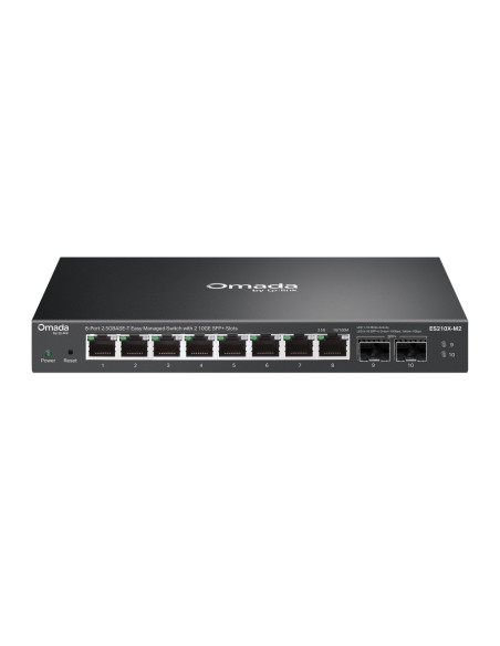 Tp-Link Es210X-M2 Przełącznik Sieciowy Zarządzany 2.5G Ethernet (100/1000/2500) Montaż Na Biurku/Ścianie Czarny