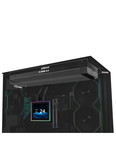 Lian Li Hydroshift Ii Lcd-S 360 Fanless Procesor Zestaw Do Chłodzenia Płynami Czarny 1 Szt.