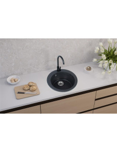 Sink Victoria Black+Mixer+Sif 9811091Sen