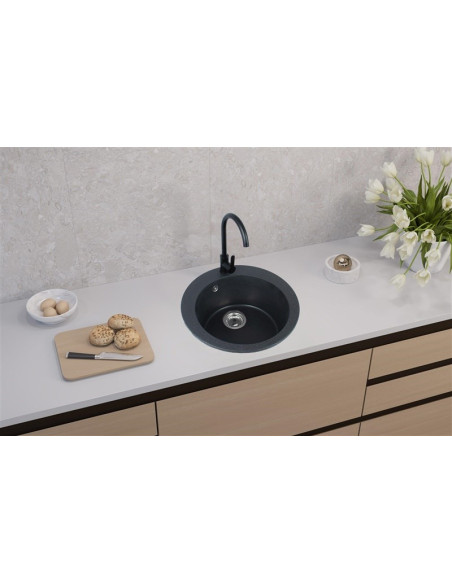 Sink Victoria Black+Mixer+Sif 9811091Sen