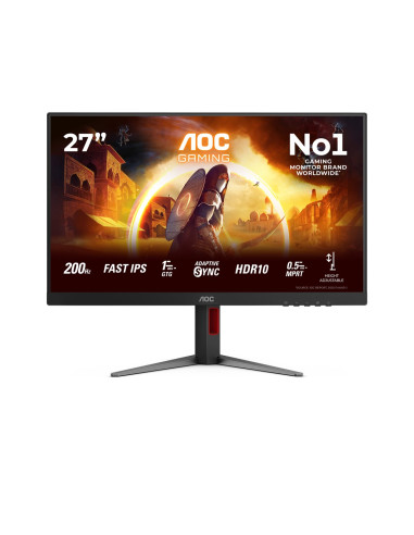Monitor Led 27" Aoc 27G4Ha 1920X1080Px Full Hd Czarny, Czerwony