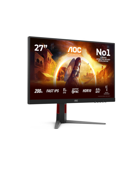 Monitor Led 27" Aoc 27G4Ha 1920X1080Px Full Hd Czarny, Czerwony