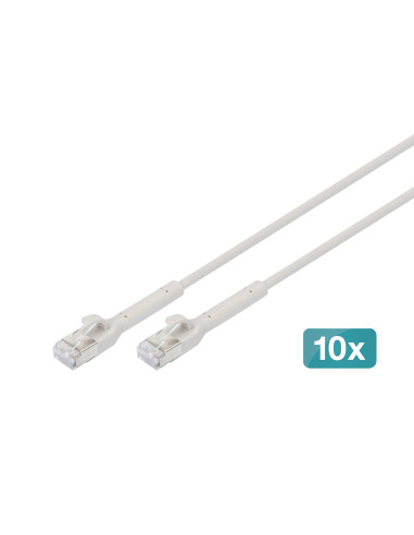 Kabel Krosowy Digitus Abw.cat 6A F/Ftp Miedziany, 3M, Szary 10 Szt.