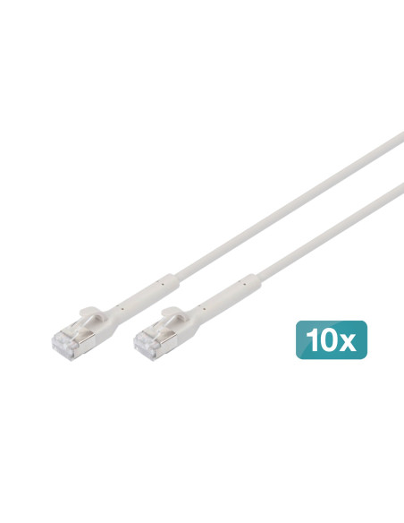 Kabel Krosowy Digitus Abw.cat 6A F/Ftp Miedziany, 3M, Szary 10 Szt.