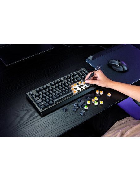 Razer Blackwidow V4 Tenkeyless Hyperspeed Klawiatura Gaming Usb + Rf Wireless + Bluetooth Qwerty Amerykański Międzynarodowy Czar