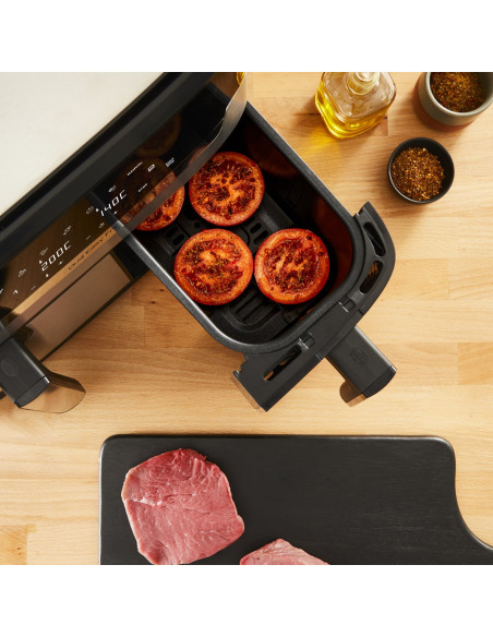 Tefal Dual Easy Fry & Grill Ey905D Podwójny 8,3 L Autonomiczny 2700 W Frytkownica Na Gorące Powietrze Stal Nierdzewna