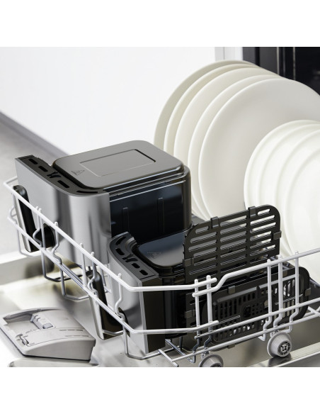 Tefal Dual Easy Fry & Grill Ey905D Podwójny 8,3 L Autonomiczny 2700 W Frytkownica Na Gorące Powietrze Stal Nierdzewna