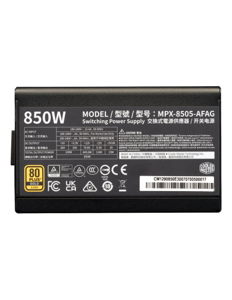 Cooler Master Elite Gold 850 Moduł Zasilaczy 850 W 24-Pin Atx Atx Czarny