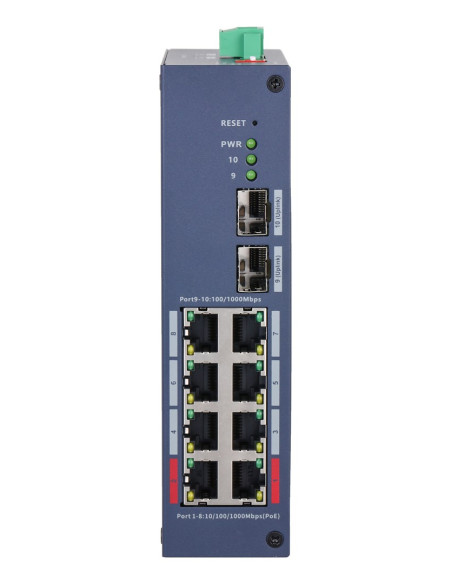 Dahua Technology Chs4210-8Gt-110 Przełącznik Sieciowy Zarządzany L2 Gigabit Ethernet (10/100/1000) Obsługa Poe Din Rail Ciemny N