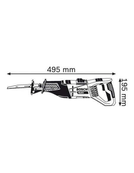 Bosch Gsa 1100 E Professional 2700 Spm 1100 W Czarny, Niebieski, Czerwony