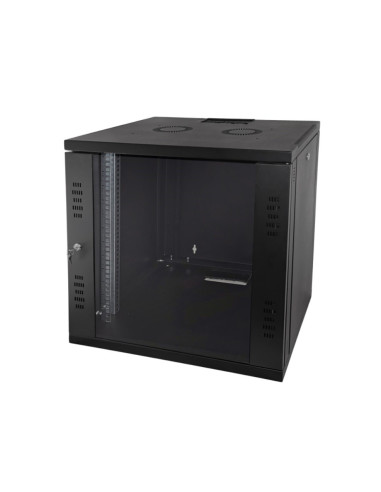 Alantec Sw-15U-600-450-N-Dsj-Op-Rp-F-C Szafka Rack Wisząca 19" 15U Strong Rack, 600X450, Drzwi Szklane, Czarna, Flat Pack