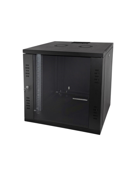 Alantec Sw-15U-600-450-N-Dsj-Op-Rp-F-C Szafka Rack Wisząca 19" 15U Strong Rack, 600X450, Drzwi Szklane, Czarna, Flat Pack