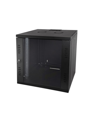 Alantec Sw-15U-600-450-N-Dsj-Op-Rp-F-C Szafka Rack Wisząca 19" 15U Strong Rack, 600X450, Drzwi Szklane, Czarna, Flat Pack