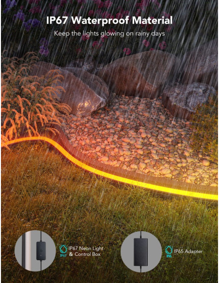 Taśma Led Govee H61A8 Outdoor Neon Strip Lights 10M Z Wi-Fi, Bluetooth, Rgbic