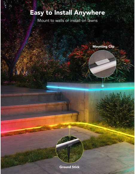 Taśma Led Govee H61A8 Outdoor Neon Strip Lights 10M Z Wi-Fi, Bluetooth, Rgbic