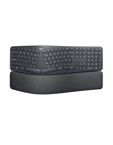 Logitech Ergo K860 Klawiatura Biuro Rf Wireless + Bluetooth Amerykański Międzynarodowy Grafitowy