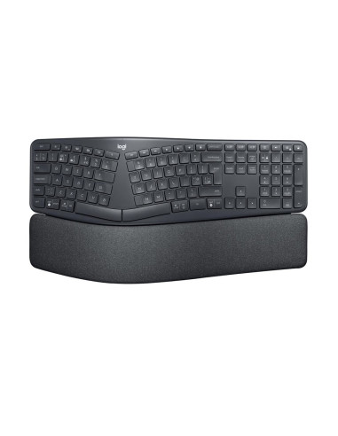 Logitech Ergo K860 Klawiatura Biuro Rf Wireless + Bluetooth Amerykański Międzynarodowy Grafitowy