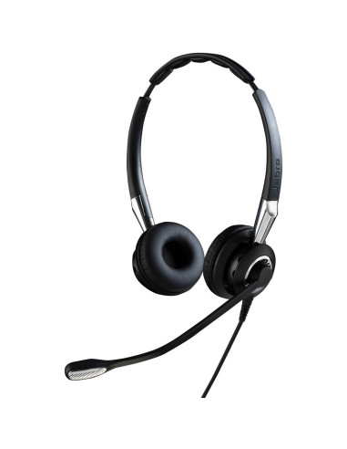 Jabra Biz 2400 Ii Qd Duo Nc Zestaw Słuchawkowy Przewodowa Opaska Na Głowę Biuro/Centrum Telefoniczne Czarny, Srebrny