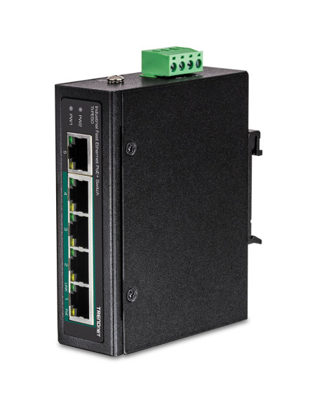 Switch Trendnet Ti-Pe50 - Niezarządzalny - 4 X 10/100 (Poe+) + 1 X 10/100 - Możliwość Montażu Na Szynie Din, Montaż Na Ścianie -