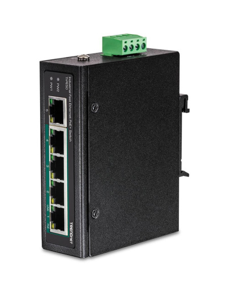 Switch Trendnet Ti-Pe50 - Niezarządzalny - 4 X 10/100 (Poe+) + 1 X 10/100 - Możliwość Montażu Na Szynie Din, Montaż Na Ścianie -