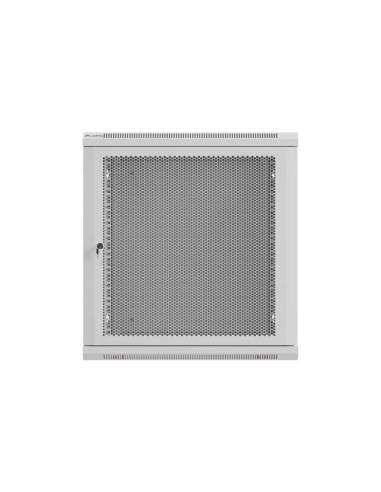Lanberg Szafa Instalacyjna Rack Wisząca 19" 12U 600X600 Szara Drzwi Perforowane (Flat Pack)