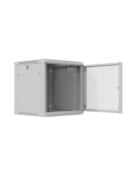 Lanberg Szafa Instalacyjna Rack Wisząca 19" 12U 600X600 Szara Drzwi Perforowane (Flat Pack)