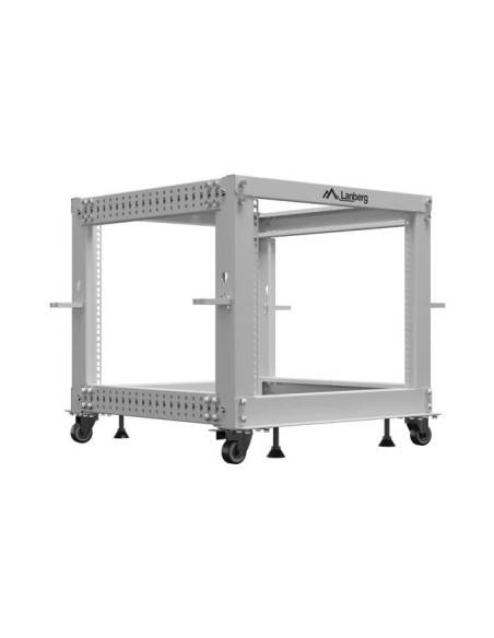 Lanberg Open Rack 19" 9U 600X600-1100 Regulowany Szary